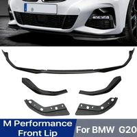 3pcs m performance car front bumper splitter lip spoiler diffuser cover guard body kit for bmw 3 series g20 g28 2019 2020 2021