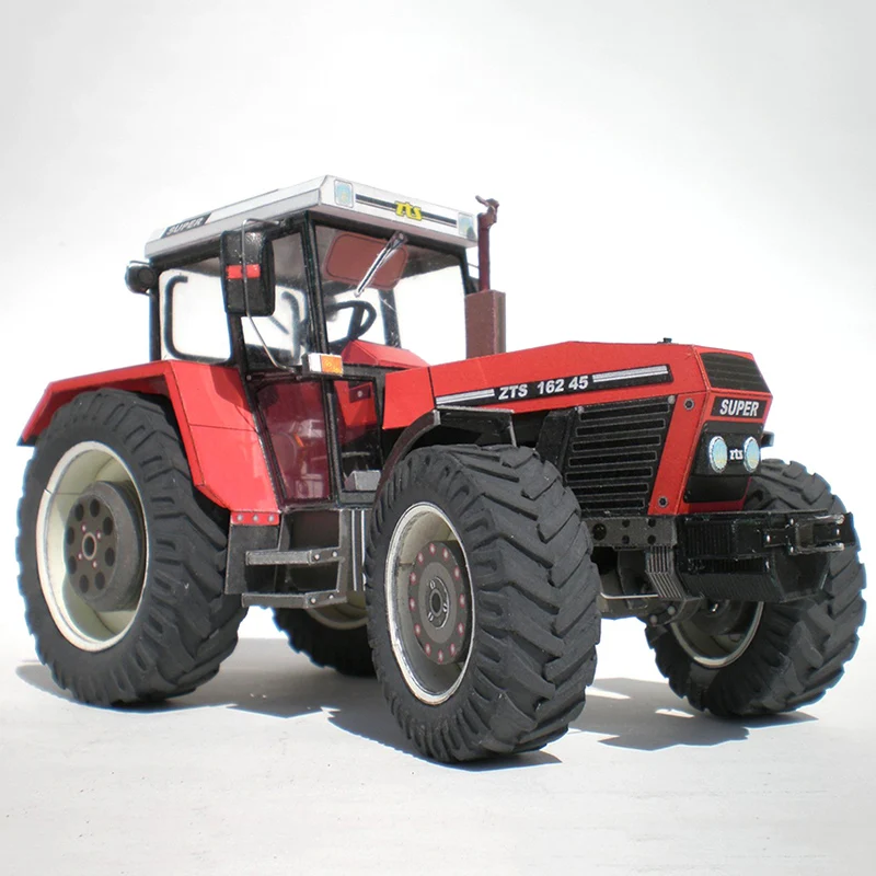 Zetor 162 45 трактор 1:32 чешское искусство оригами складная 3D модель бумаги бумажная