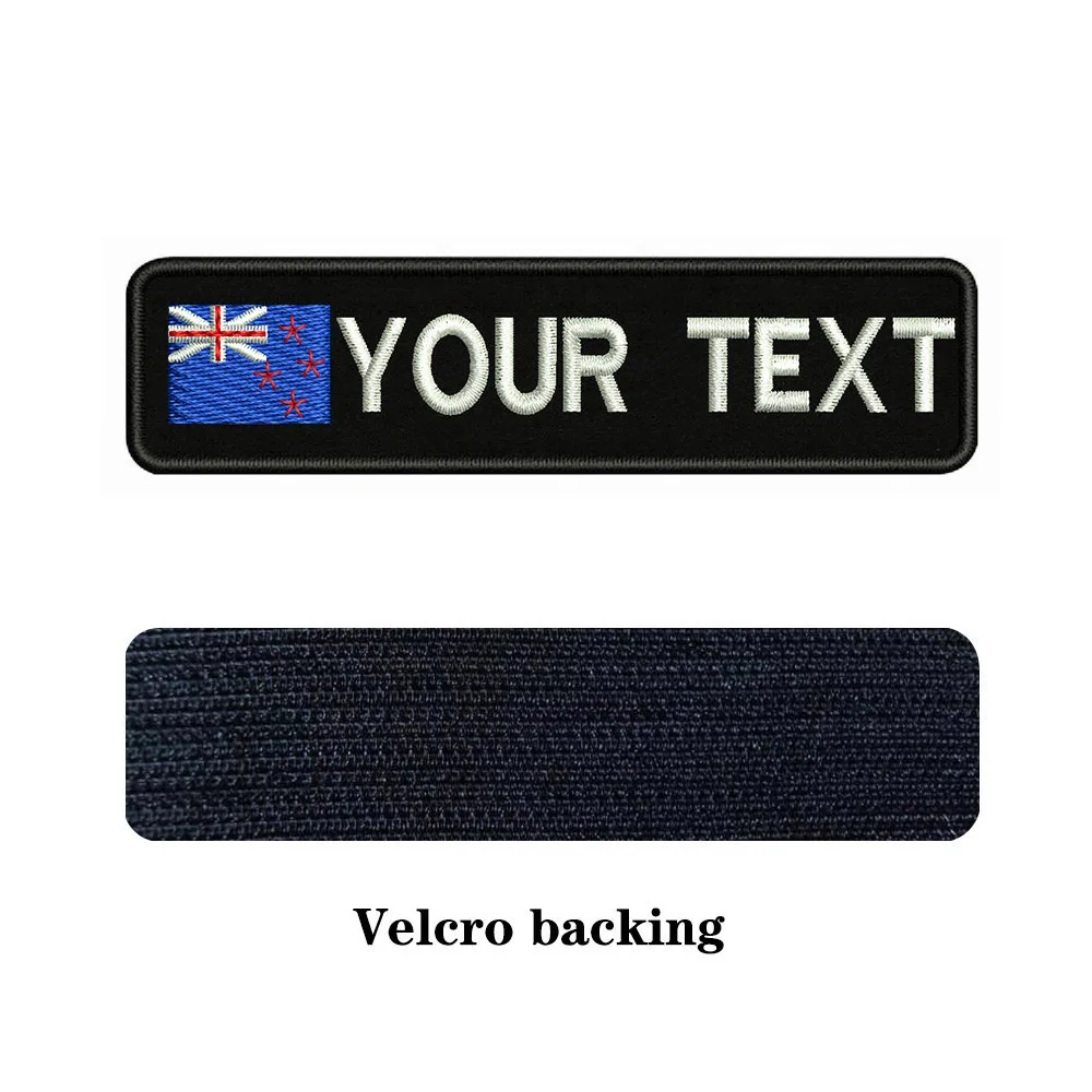 Нашивки с новозеландским флагом 10 х2 5 см вышивкой и именем под заказ | Дом сад
