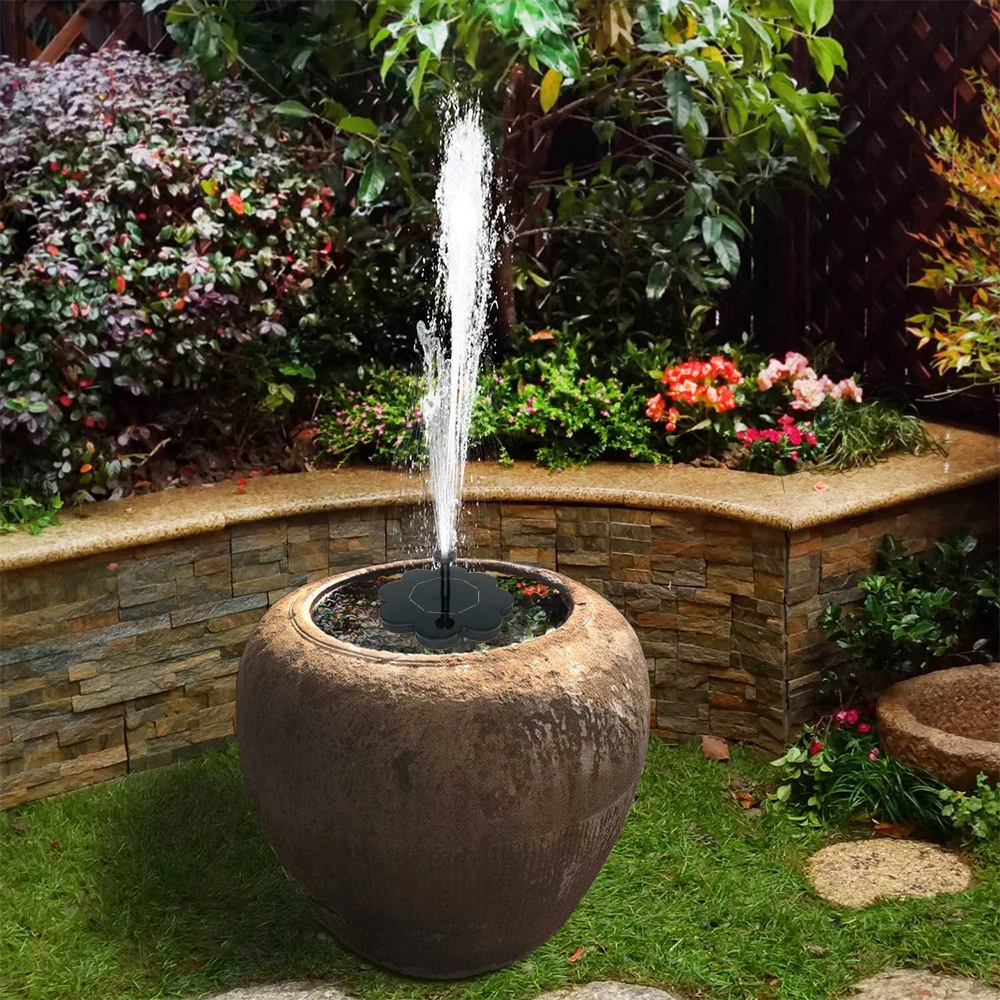 

Solar Water Pump Fountain Garden Aquarium Solar Power Plastic Energy Saving Fountain Water Pump Portable Black Garden Pool