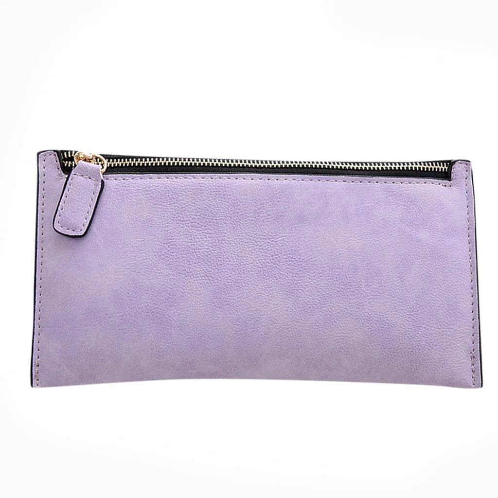 Простой кошелек для женщин и девушек на молнии модный клатч монет длинный