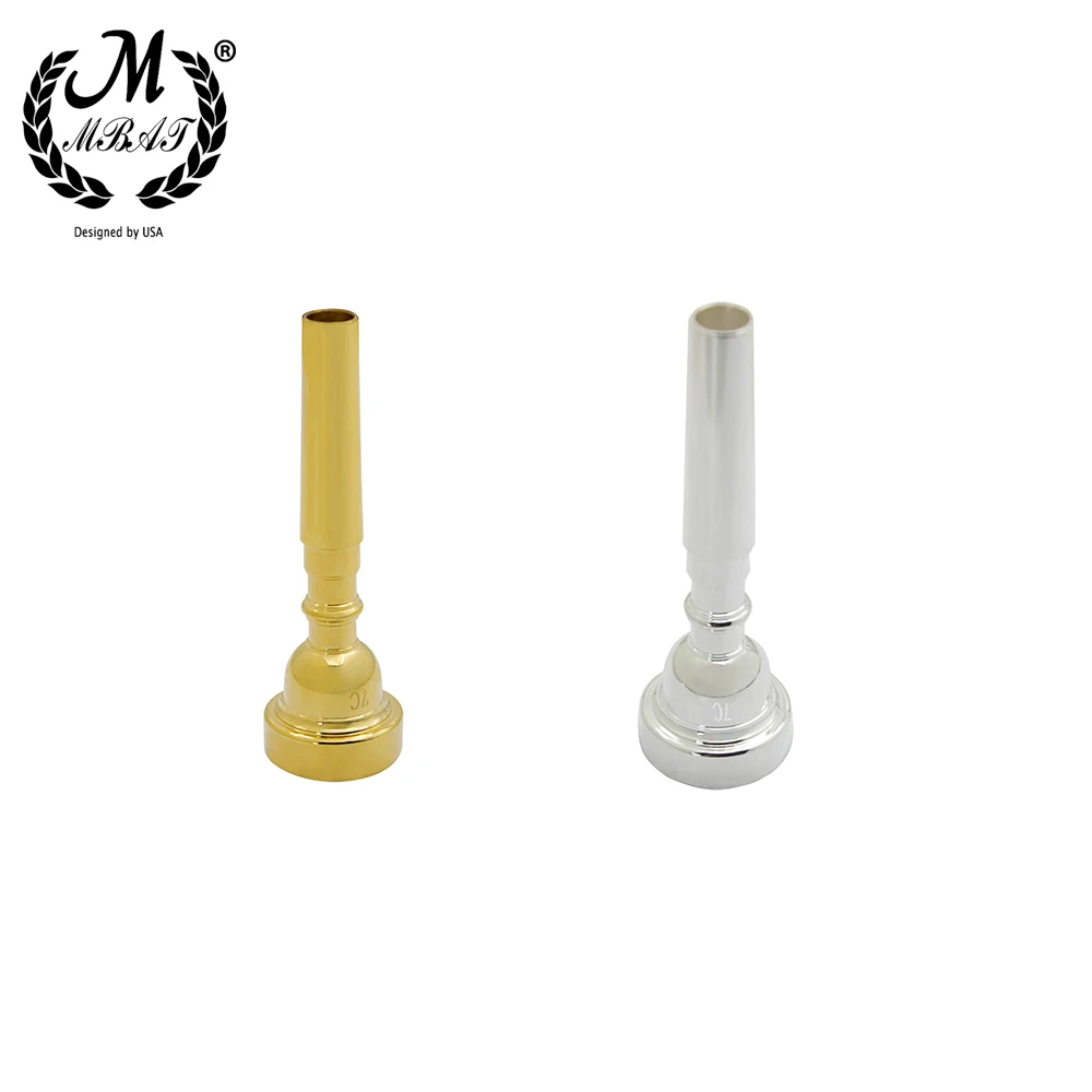 

M MBAT Professional Trumpet Mouthpiece Meg 7C Size for Bach Beginner Musical Trumpet Accessories Gold Silver Practical Parts