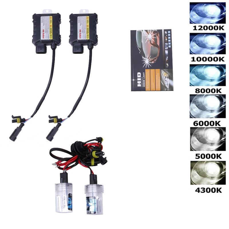 

2pcs 4300k H7 HID Xenon Headlight Conversion Bulbs Kit 55W F7QB