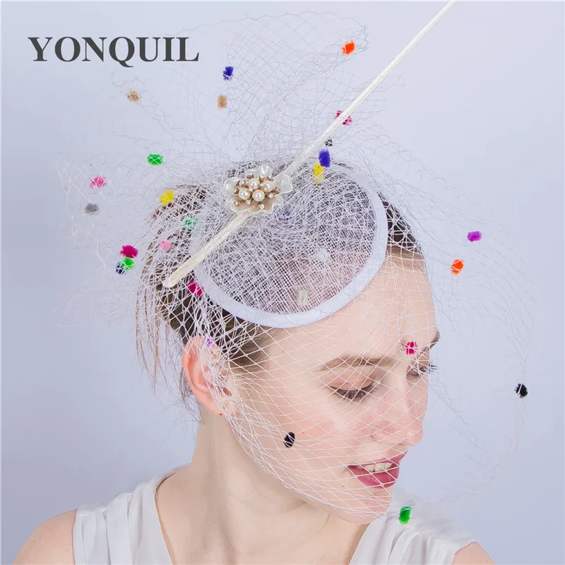Церковная повязка для волос женщин шикарная Свадебная сетка Вуалетка головные
