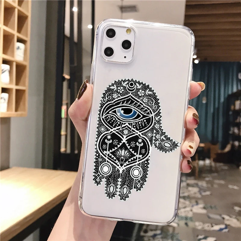 Прозрачный чехол для телефона iphone XR с изображением сглаза IPhone 11Pro 12pro MAX XS X 7 8 6 Plus