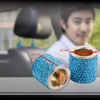 universal 1pcs diamond bling rhinestone crystal car seat headrest collar decor charms car interior accessories