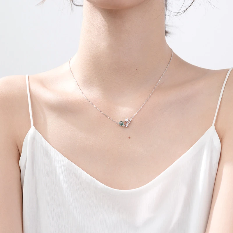 Coluisiwei Романтический 925 стерлингового серебра светящиеся изгиб улыбка прозрачным