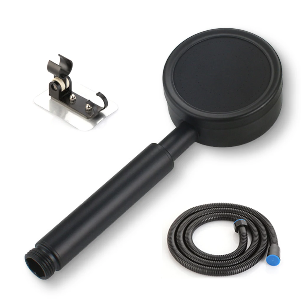 

Stainless Steel Shower Head High Pressure Water Sprayer RecabLeght Bathroom Accessories Holder Rainfall Nozzle Hose Bracket Set