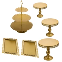 6pc golden cake cupcake stand display for pastry for weddings birthday parties display dessert holder tower wedding party decor
