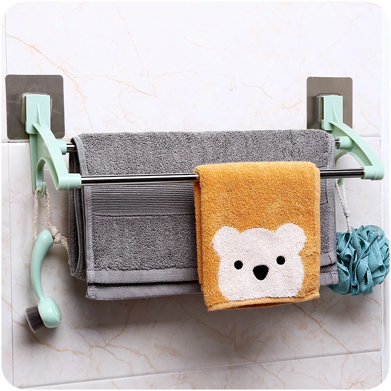 Бесплатная пробивая вешалка для полотенец ванной комнаты полка хранения из