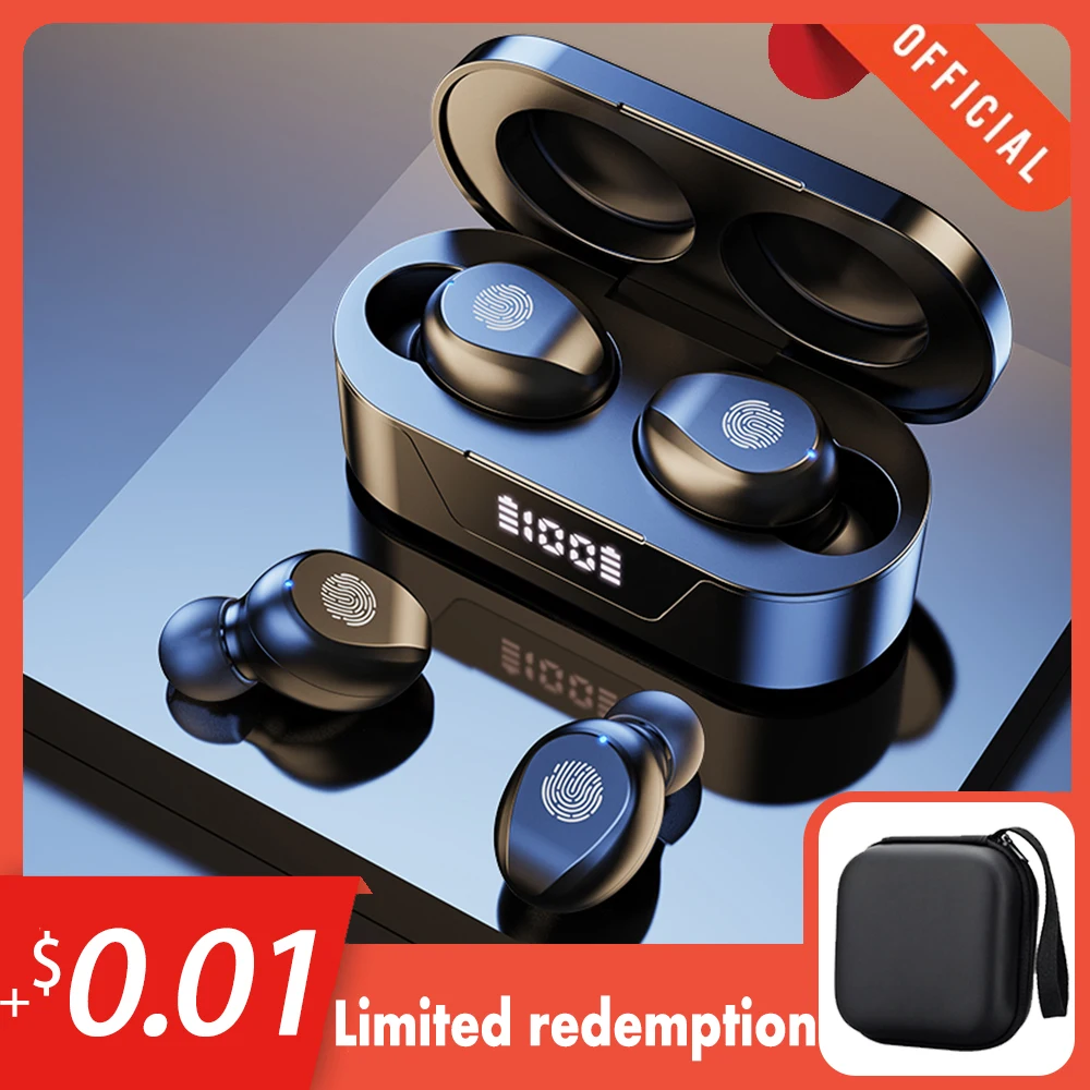 Беспроводной 5 1 Bluetooth наушники сенсорный Управление Мощность цифр Дисплей