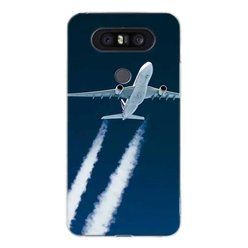 Самолет Сотовая связь чехол с крышкой и узором мягкий резиновый для LG Q8 Q7 Q6 G6 G7 G5 G4