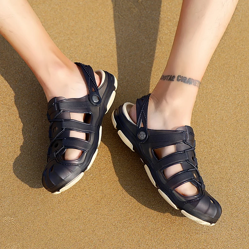 Летние мужские сандалии Воздухопроницаемые кеды Тапочки с отверстиями