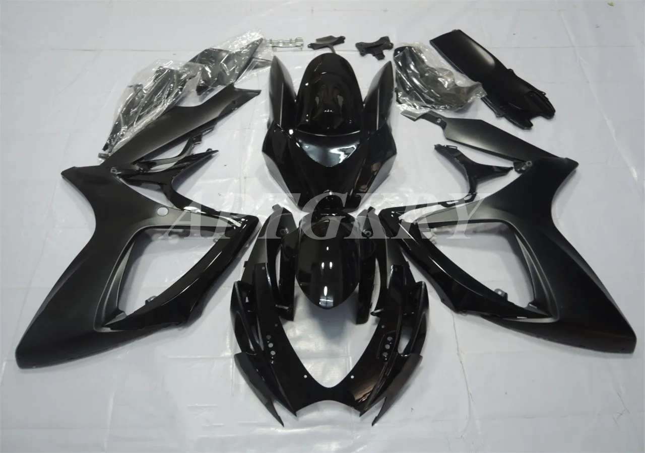 

New ABS Plastic Shell Motorcycle Fairing kit Fit For Suzuki GSXR600 GSXR750 K6 2006 2007 06 07 Bodywork set Custom Black