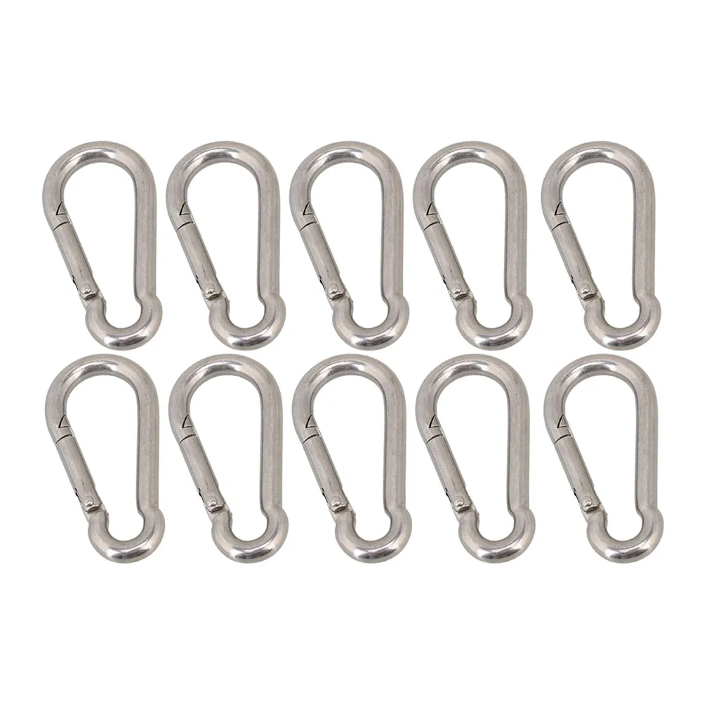 

10Pcs 5Pcs Carabiner M7 M8 M9 M10 M11 M12 304 Stainless Steel Heavy Mountaineering Buckle Quick Link Snap Hook Key-Lock Buckle