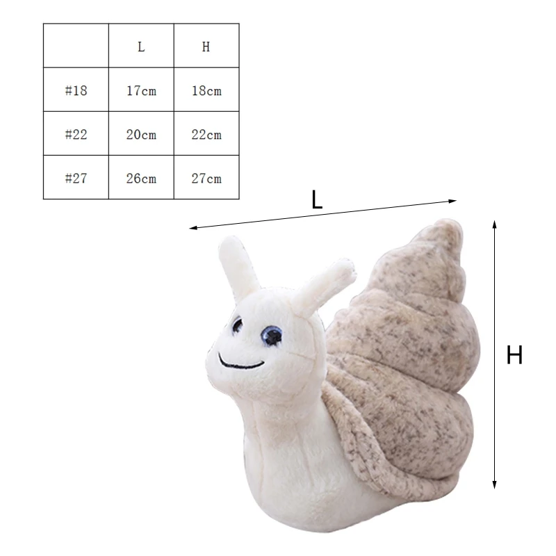 

Snail Conch Plush Toy Pillow Soft Stuffed Doll Animal Home Sofa Decoration Kids Birthday Gift Present