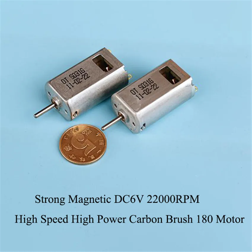 180 мощный магнитный двигатель угольные щетки DC мотор DC6V 22000RPM Высокий Скорость
