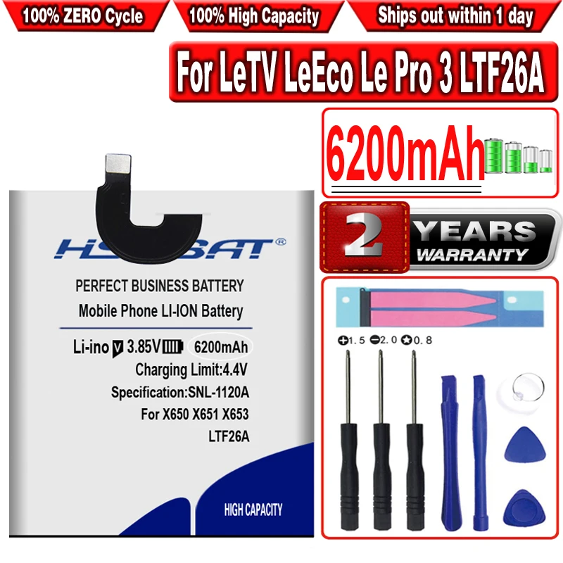 Аккумулятор HSABAT LTF26A 6200 мА · ч для LeTV LeEco Le Pro 3 AI X650 5 дюйма X651 X653 X656 X658 X659 | Мобильные
