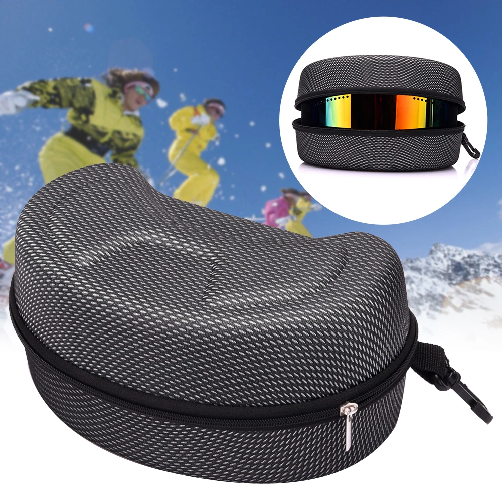 Жесткий уличный чехол на молнии без очков для лыжных Портативный пикника снега EVA