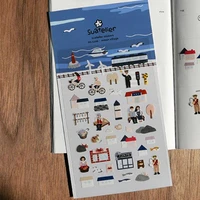 ocean village korea suatelier sticker lighthouse boat seafoods die cutting home decorative scrapbooking sonia hobby craft