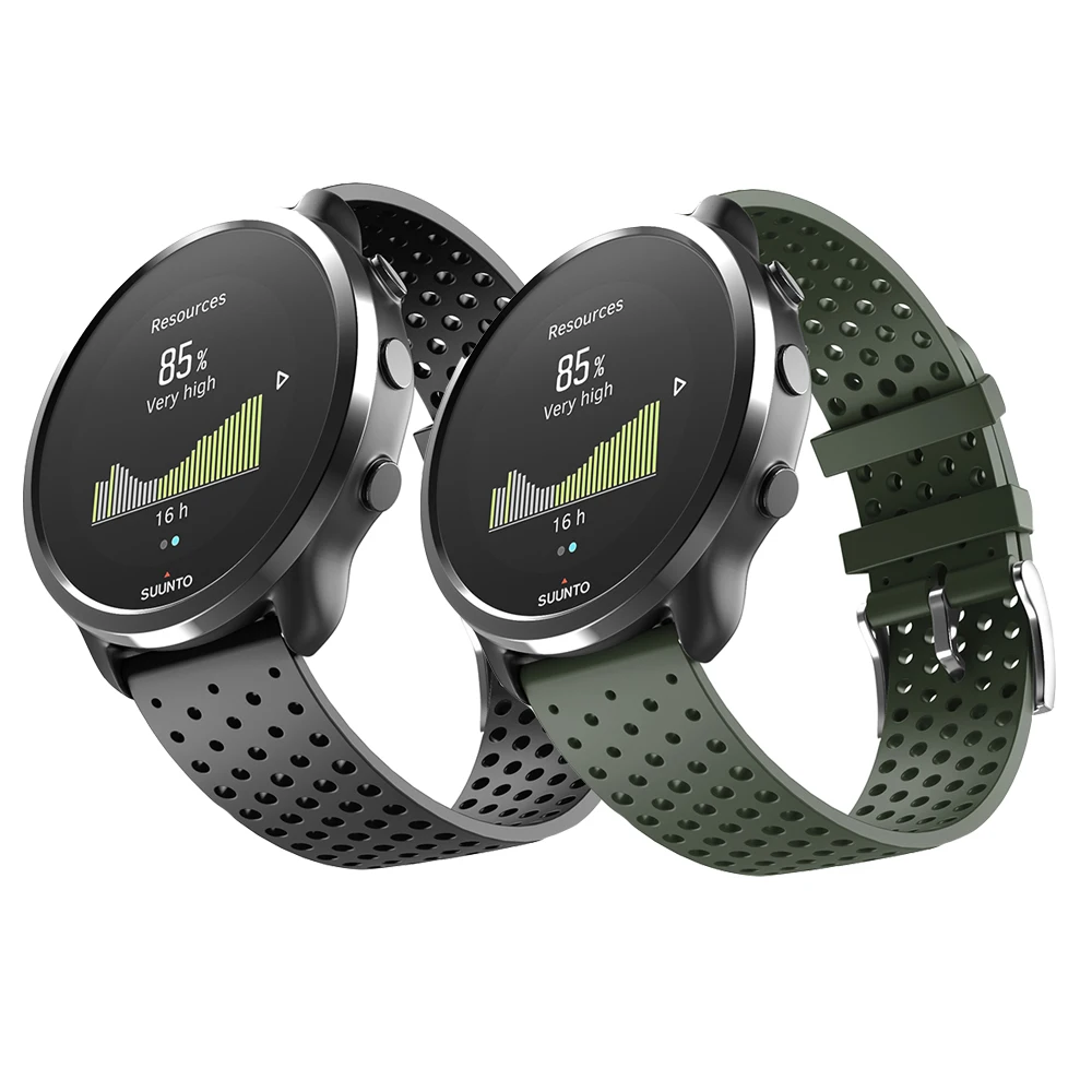 Ремешок силиконовый для SUUNTO 3 сменный спортивный браслет смарт часов фитнес 20 мм