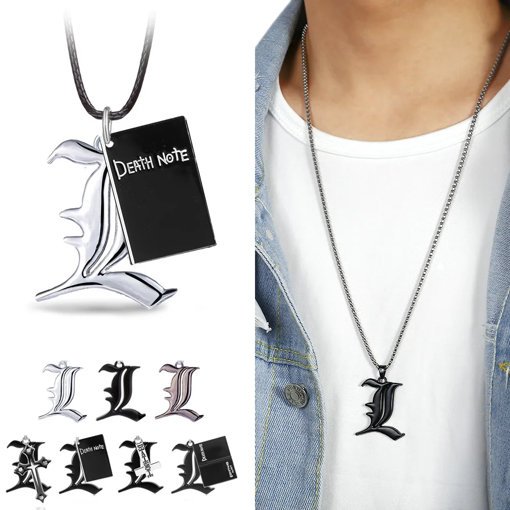 

Аниме Death Note Ryuk Ryuuku Black Note ожерелье книга L металлическая подвеска Косплей очаровательные ювелирные изделия Фигурки игрушки подарок
