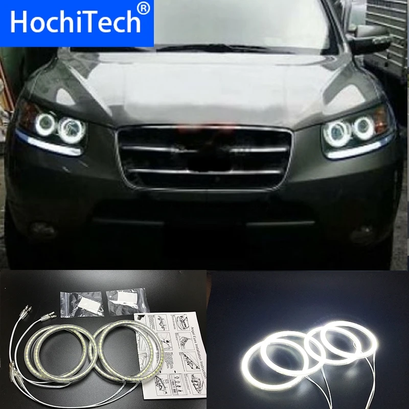 HochiTech для Hyundai Santa Fe santafe ультра яркий SMD белый светодиодный ангельские глазки 2600LM