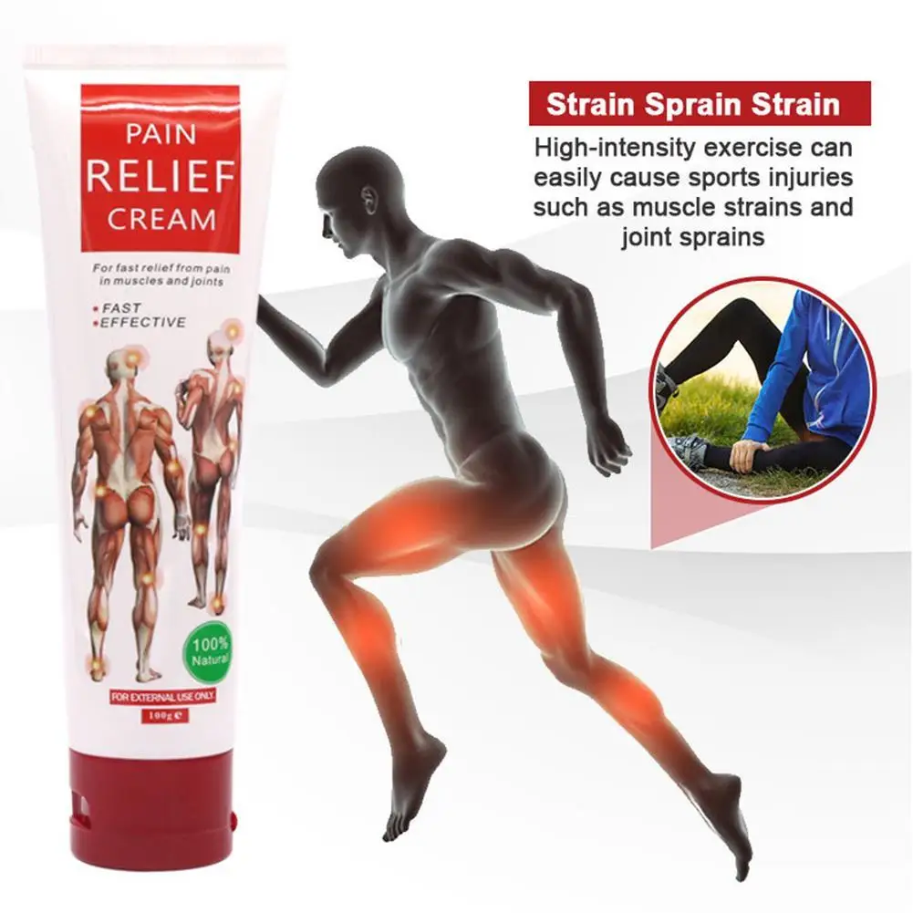 100g Pain Relief Cream In Muscles Massage Joints Muscle Ointment Injured Body Reliving | Красота и здоровье