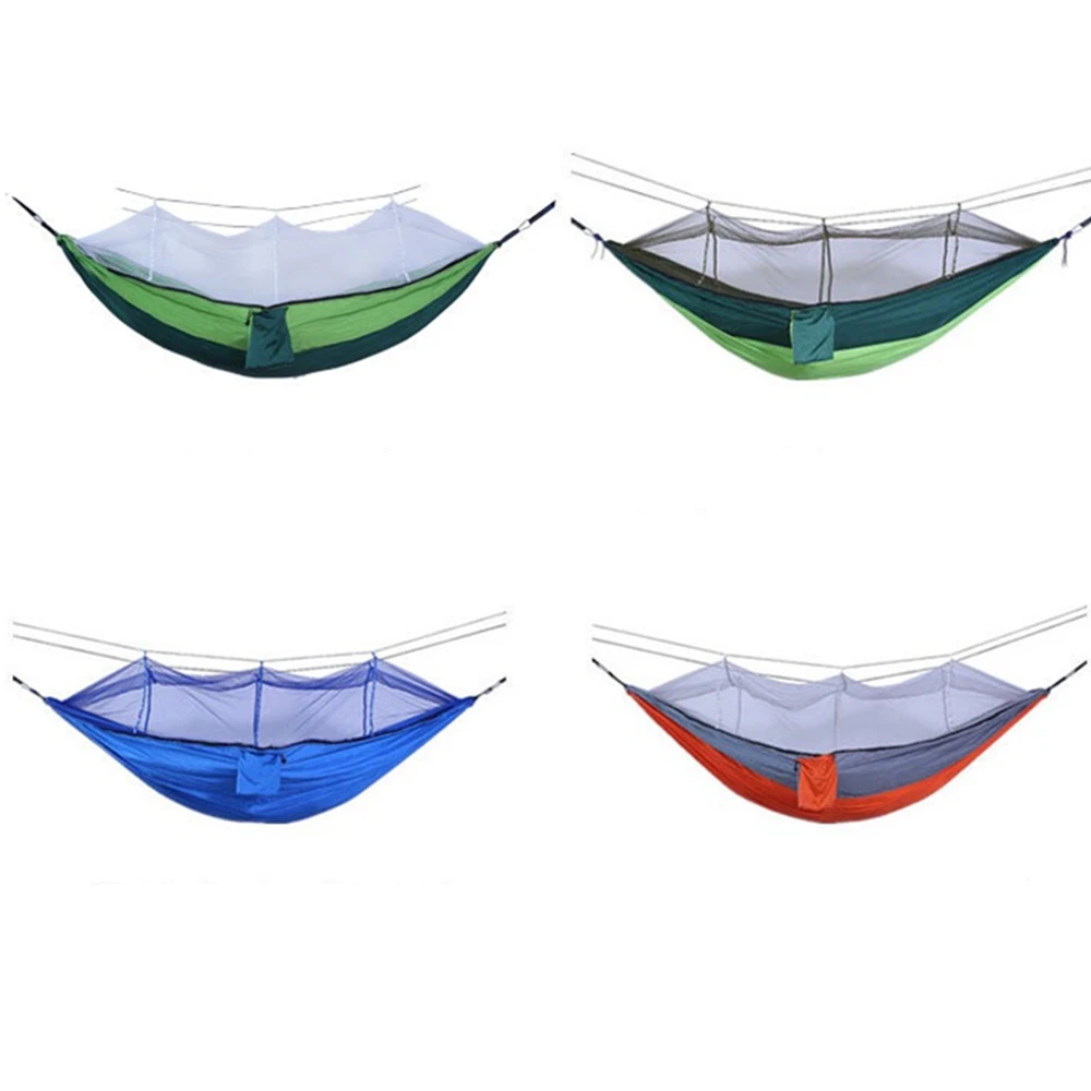 Портативный гамак с москитной сеткой подвесная кровать из парашютной ткани для