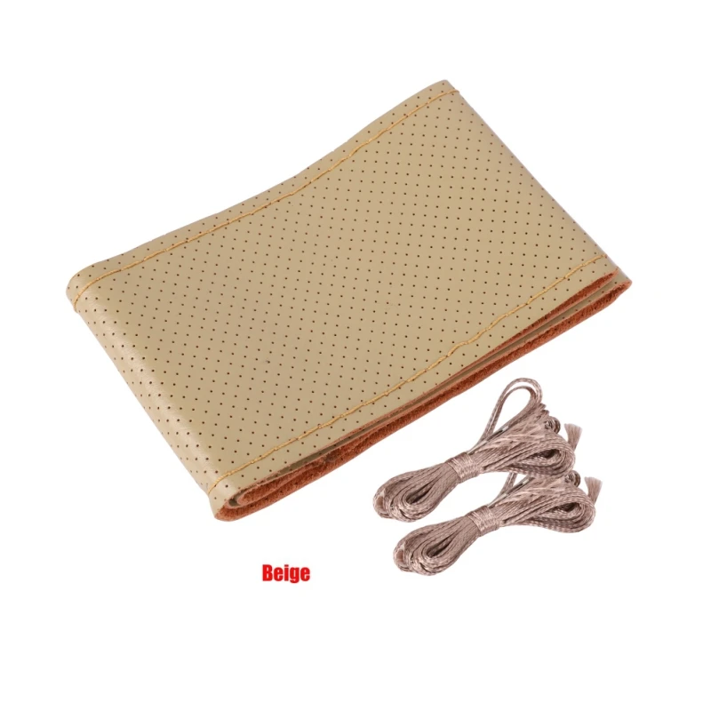 DIY Универсальный чехол рулевого колеса автомобиля из натуральной кожи мягкая