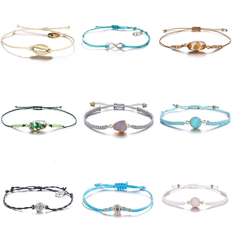 Богемская тесьма браслеты для женщин ручной работы браслет дружбы Набор Boho
