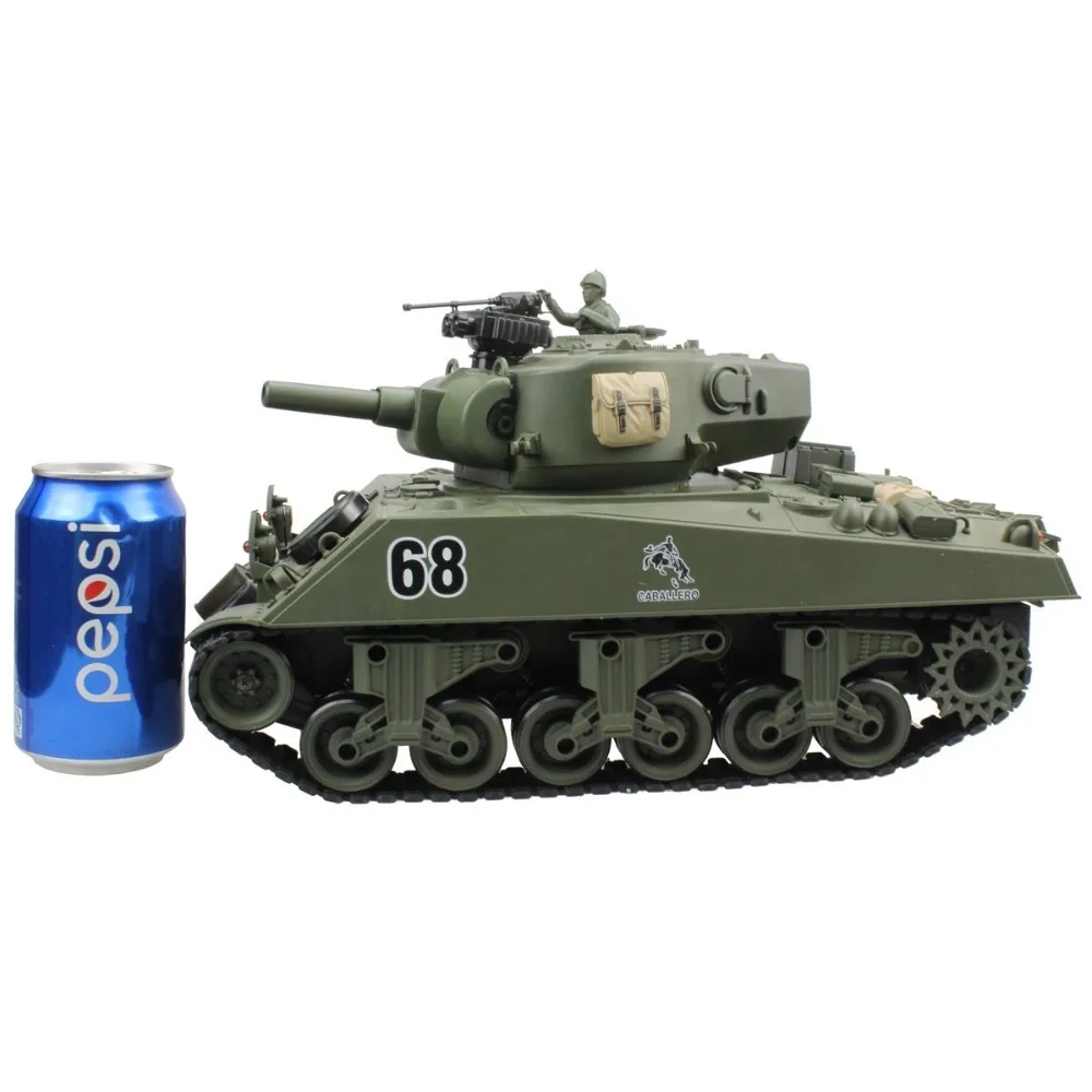 2 4G Радиоуправляемый Танк США Sherman M4A3 Колесо 15 каналов 1/20 Тактический Автомобиль