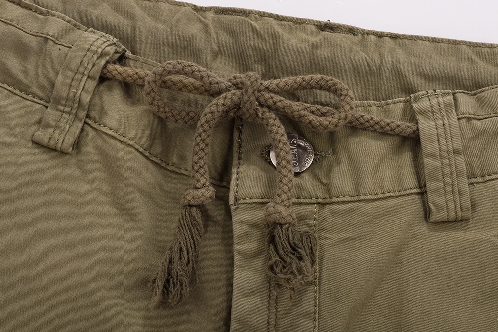 

Summer Mens Military Cargo Shorts New Cotton Loose Shorts Male Casual Fashion Solid Color Classic Multi Pocket Shorts Men