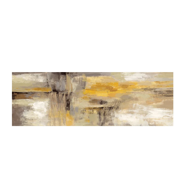 

Золотая абстрактная картина маслом на холсте, 80x240 см, скандинавские постеры и принты, Настенная картина для гостиной, украшение для дома