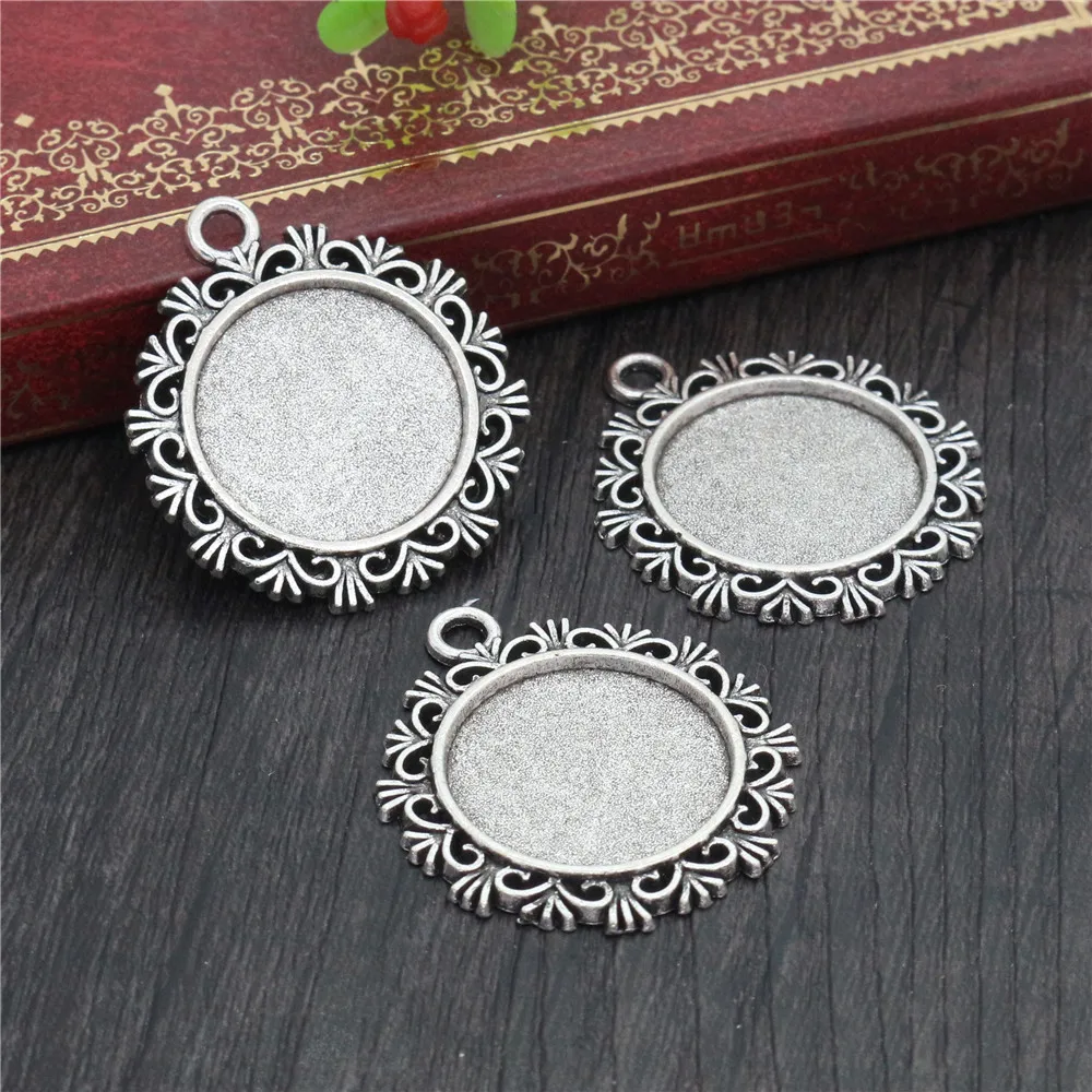 10 шт 20 мм Внутренний размер античное посеребренное и бронзовое покрытие цвета