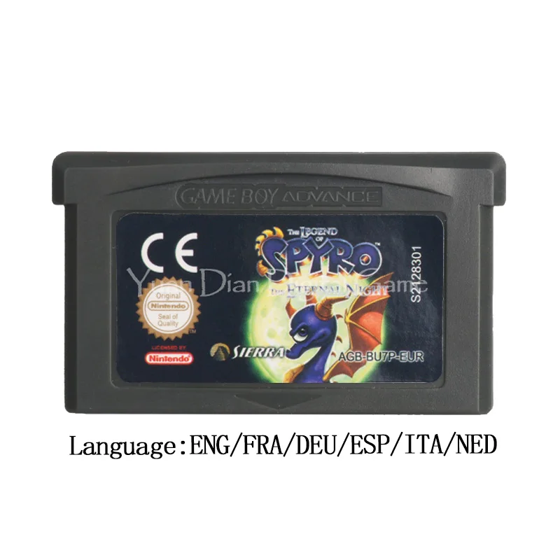 Для Nintendo GBA Видео игровой картридж консоль карта легенда о Spyro вечная ночь версия