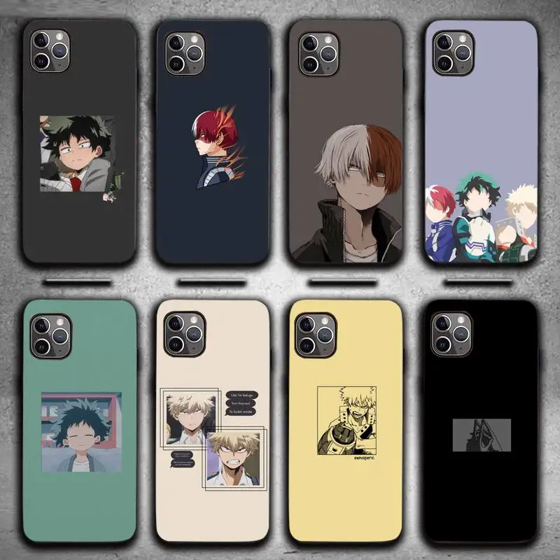 

Bakugou Katsuki my hero academia Phone Case for iPhone 13 11 12 Pro X XS XR Samsung A S 10 20 30 51 Plus pro Max mobile bags