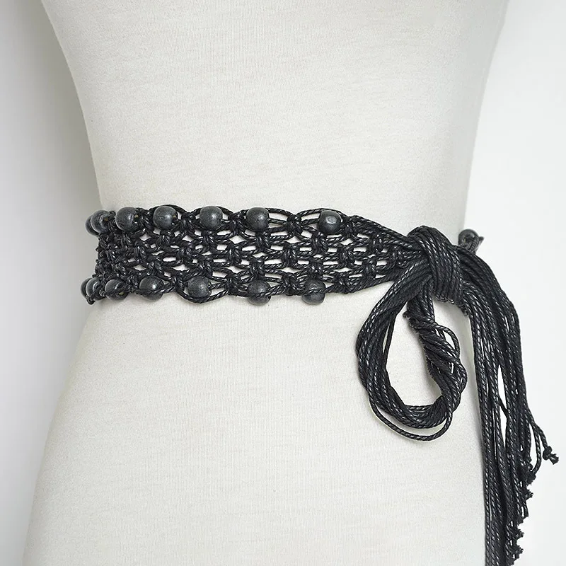 Новый Национальный тканевый пояс из восковой веревки в богемном стиле на талию