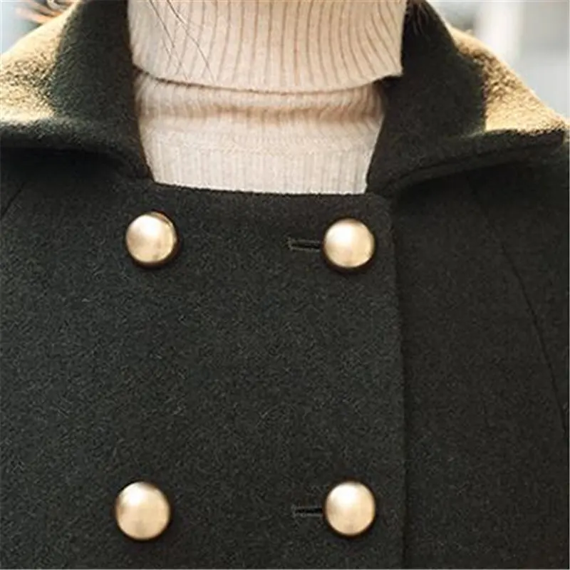 Новый осенне-зимний шерстяной плащ куртка женская одежда высокого качества