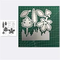 big leaves metal cutting dies and stamp stencils for diy scrapbooking photo album decor die cut embossing paper card crafts make