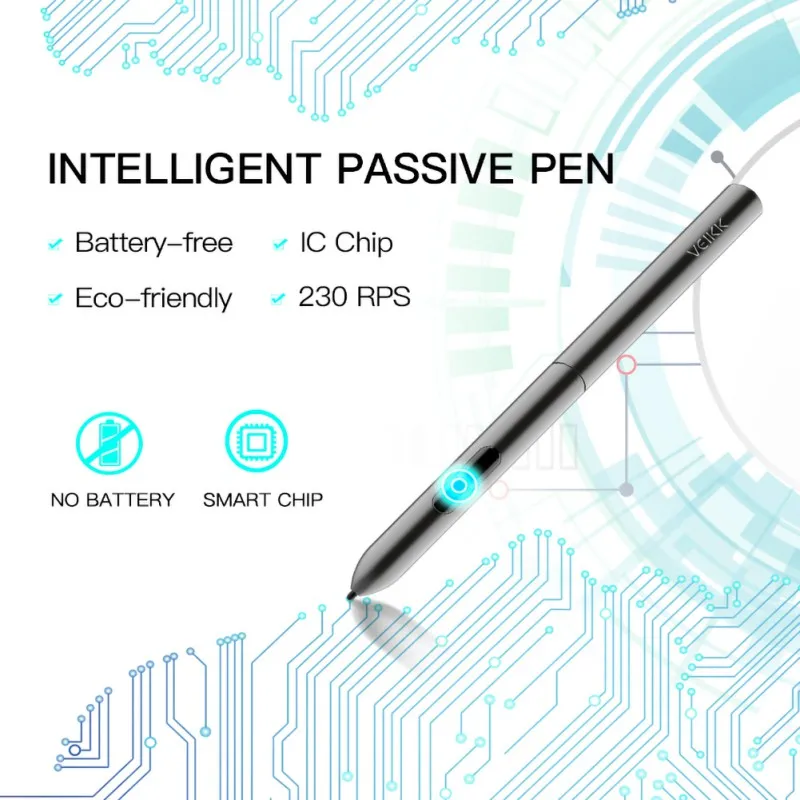 Графический планшет VEIKK S640, графический планшет с 8192 уровнями давления, не содержит батарею, стилус, доска для рисования