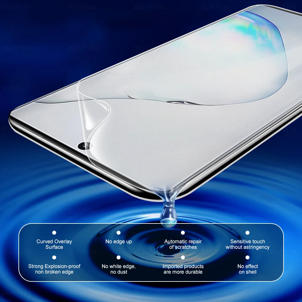3 в 1 матовая Гидрогелевая пленка полное покрытие Защита для Samsung Galaxy Note 10 Plus
