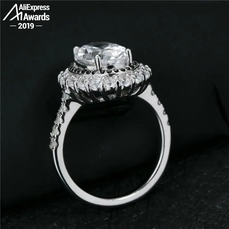 Oh My God So beautiful не поддельные круглые огранки S925 Серебряное кольцо SONA бриллиантовый