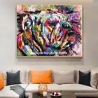 Красочные животные, собака, холст, живопись, французский бульдог, постер, абстрактное искусство, картины на стену, холст, картины, Декор, живопись