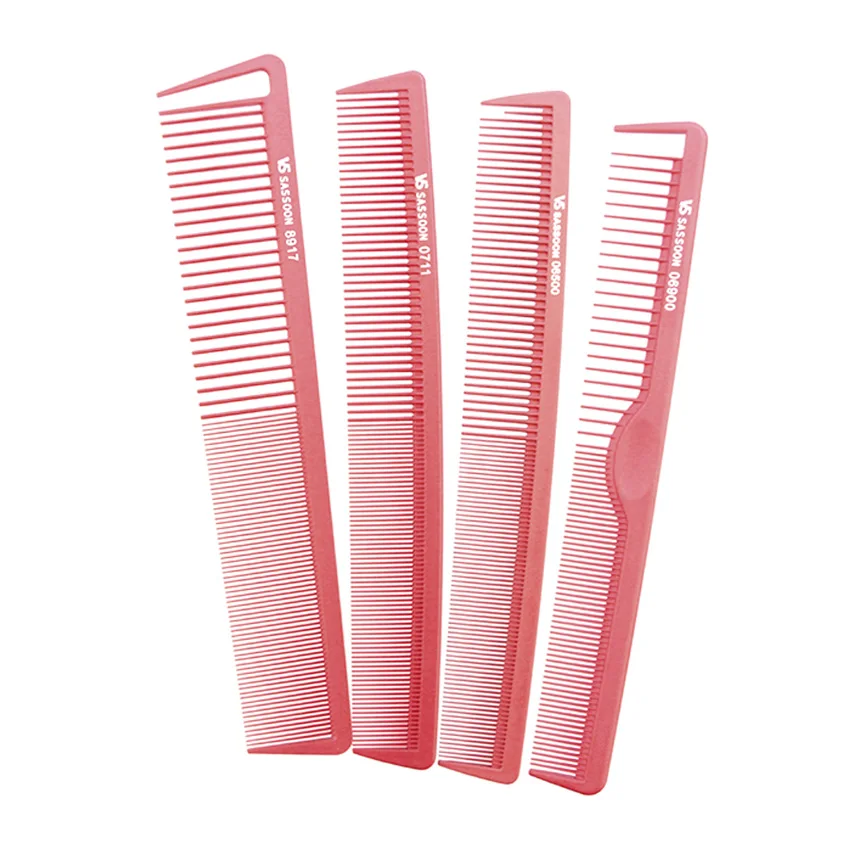 9 шт Расческа для стрижки волос красного цвета углеродная Антистатическая