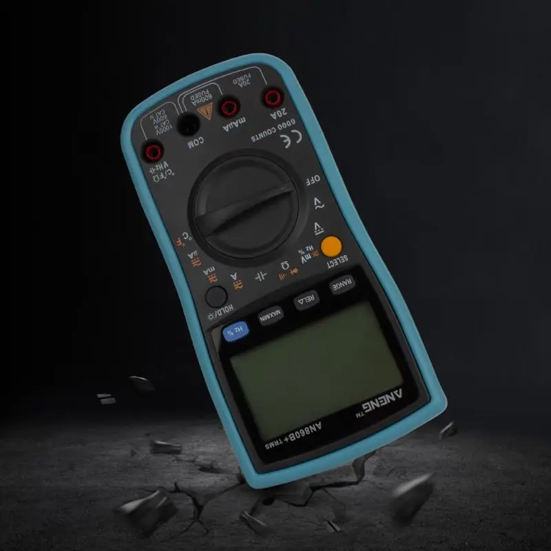 AN860B+ lcd 6000 отсчетов цифровой мультиметр Подсветка AC/DC Ток Сопротивление напряжения частота температура тестер