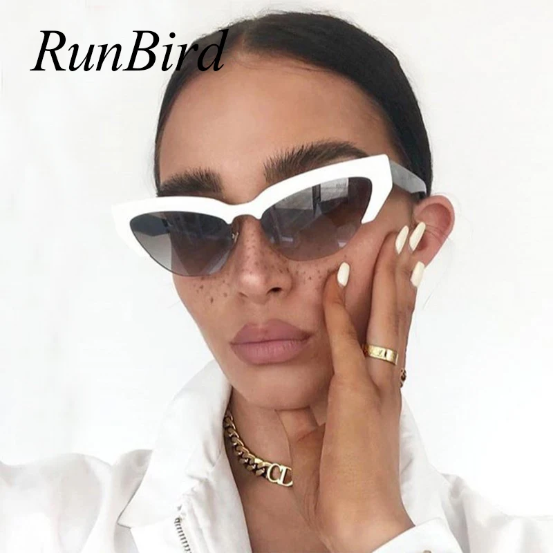RunBird кошачий глаз солнцезащитные очки женские роскошные брендовые дизайнерские