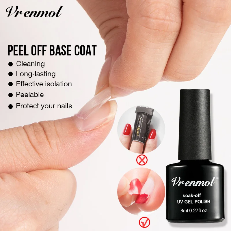 Vrenmol 2019 Новый отклеиваемый базовый слой не удаляет Гель лак для ногтей Led Uv Soak Off