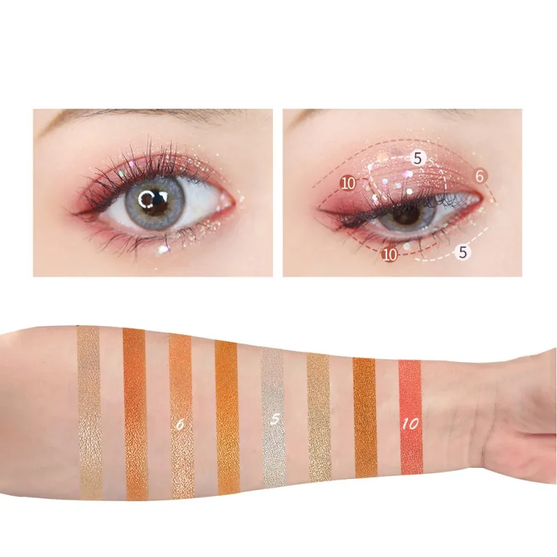 Уникальный 30-Цвет расшитые бусинами и блестками жемчугом звезды тени для век