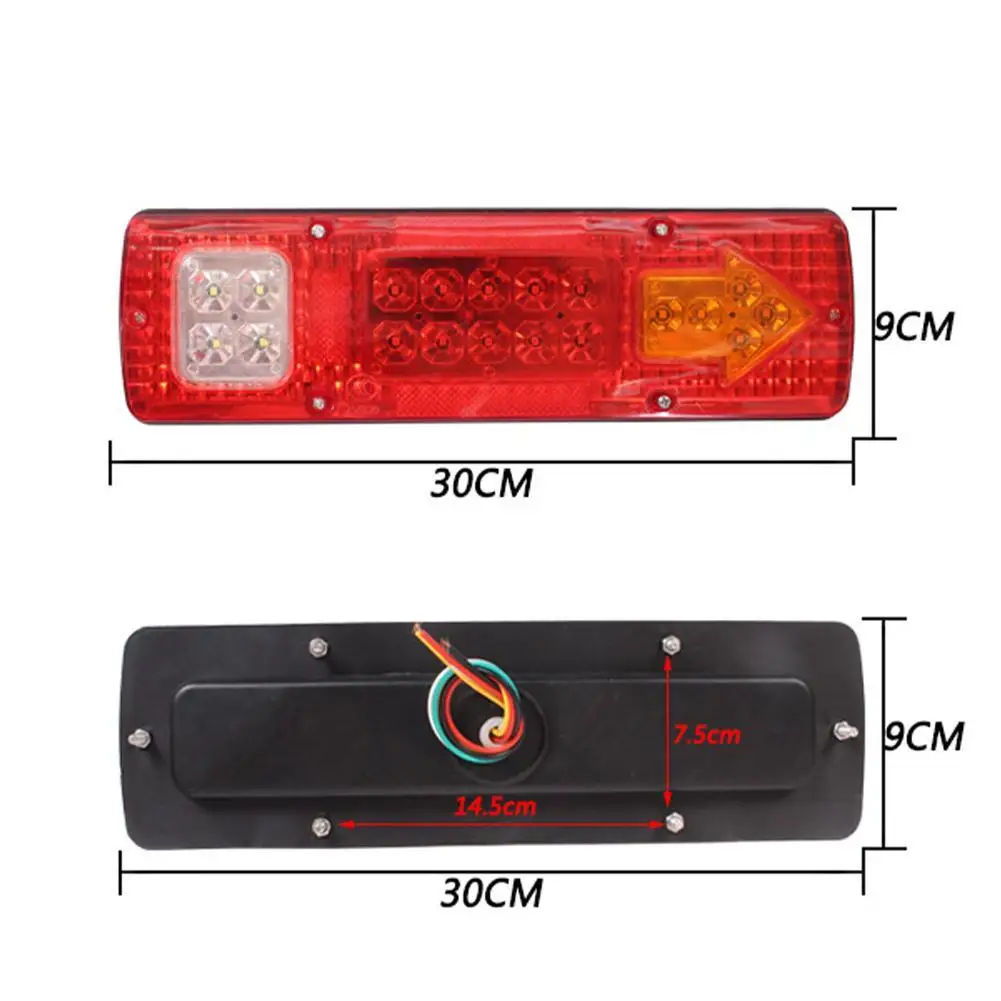 

Universal 12V About Luz LED Waterproof Trasera De Coche Luz De Freno Semaphore Trailer Rear Tail Lights Auto Parts Supplies